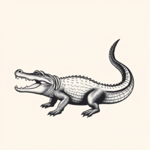 Side View Alligator Tattoo