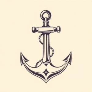 Side View Anchor Tattoo