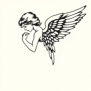 Side View Angel Tattoo