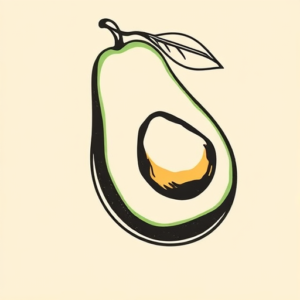 Side View Avocado Tattoo