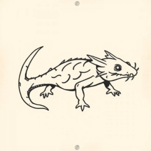 Side View Axolotl Tattoo