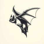 Side View Bat Tattoo