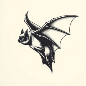 Side View Bat Tattoo