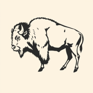 Side View Bison Tattoo