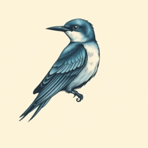 Side View Bluebird Tattoo