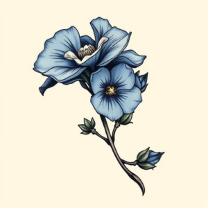 Side View Bluebonnet Tattoo