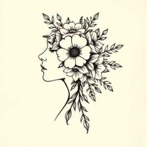 Side View Bouquet Tattoo