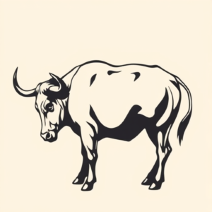 Side View Bull Tattoo