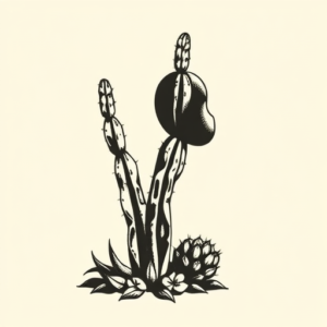 Side View Cactus Tattoo