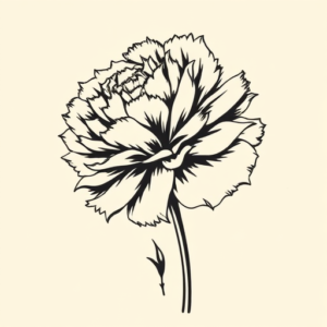 Side View Carnation Tattoo
