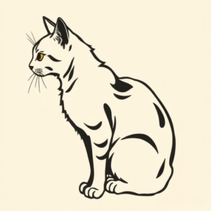 Side View Cat Tattoo