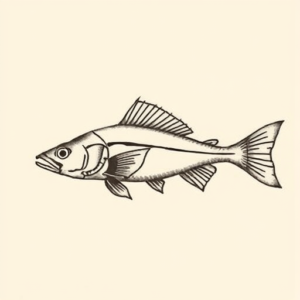 Side View Catfish Tattoo