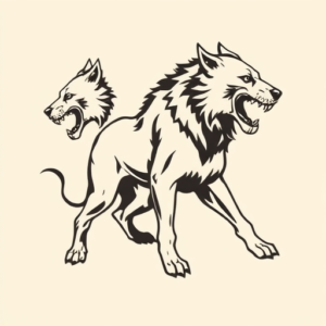 Side View Cerberus Tattoo