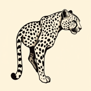 Side View Cheetah Tattoo