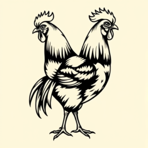 Side View Chicken Tattoo