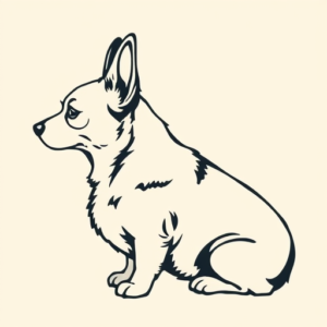 Side View Corgi Tattoo