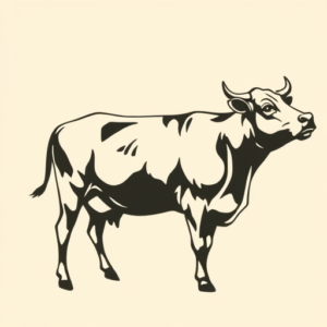 Side View Cow Tattoo