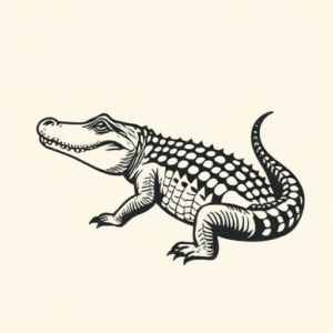 Side View Crocodile Tattoo