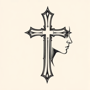 Side View Cross Tattoo