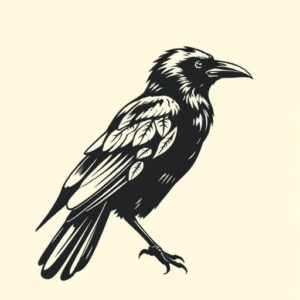 Side View Crow Tattoo