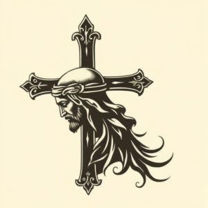 Side View Crucifix Tattoo