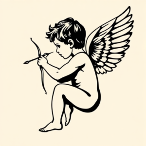 Side View Cupid Tattoo