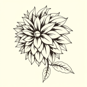 Side View Dahlia Tattoo