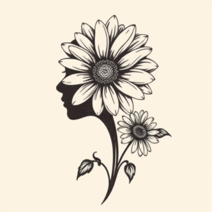 Side View Daisy Tattoo
