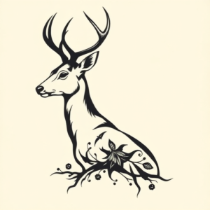 Side View Deer Tattoo