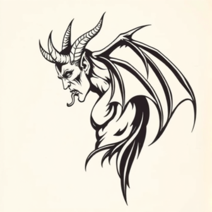 Side View Devil Tattoo