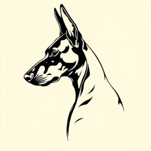 Side View Doberman Tattoo