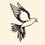 Side View Dove Tattoo