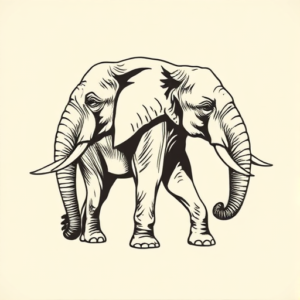 Side View Elephant Tattoo