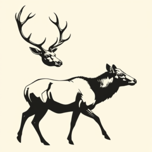 Side View Elk Tattoo