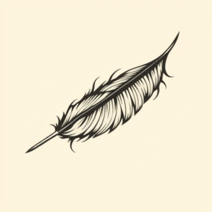 Side View Feather Tattoo