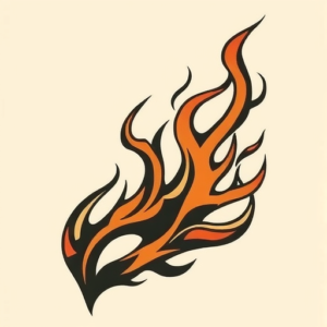 Side View Flame Tattoo