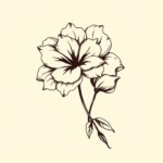 Side View Flower Tattoo