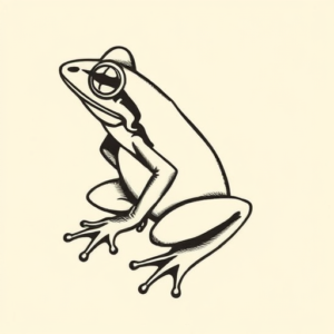 Side View Frog Tattoo