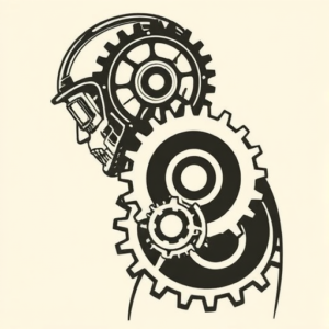 Side View Gear Tattoo