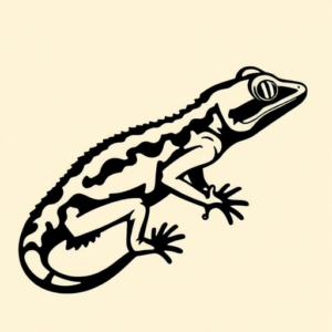 Side View Gecko Tattoo