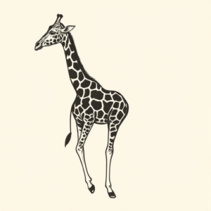 Side View Giraffe Tattoo