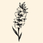 Side View Gladiolus Tattoo