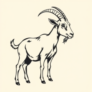 Side View Goat Tattoo