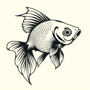 Side View Goldfish Tattoo