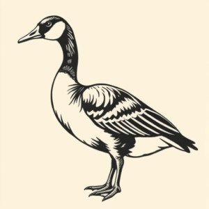 Side View Goose Tattoo