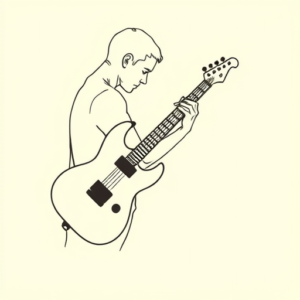 Side View Guitar Tattoo