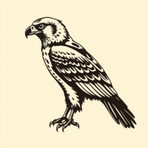 Side View Hawk Tattoo