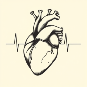 Side View Heartbeat Tattoo
