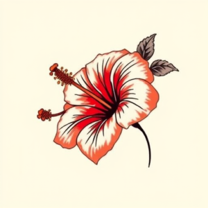 Side View Hibiscus Tattoo