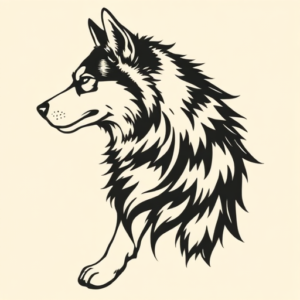 Side View Husky Tattoo